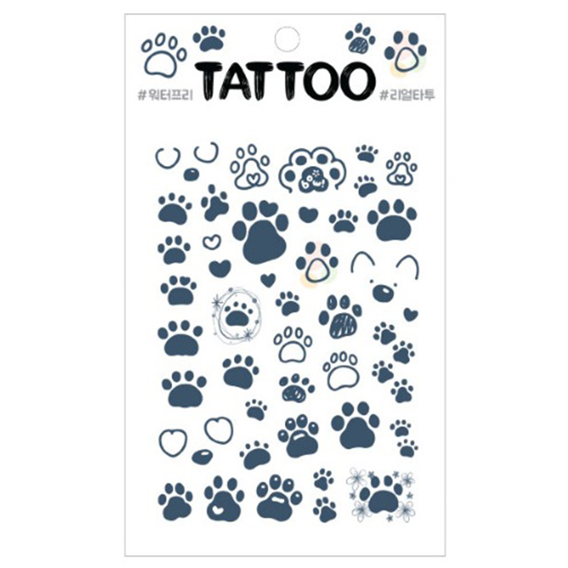 Tiny Tattoo Sticker –Dog paw pad