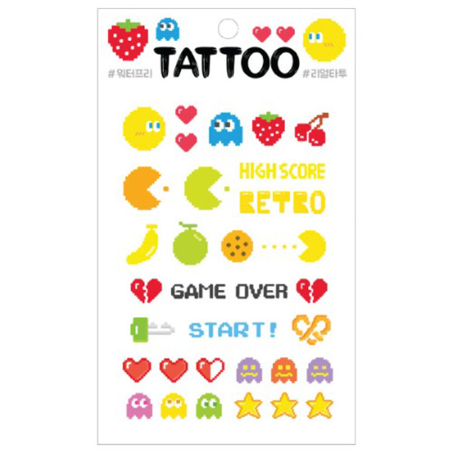 Tiny Tattoo Sticker –Dot Retro