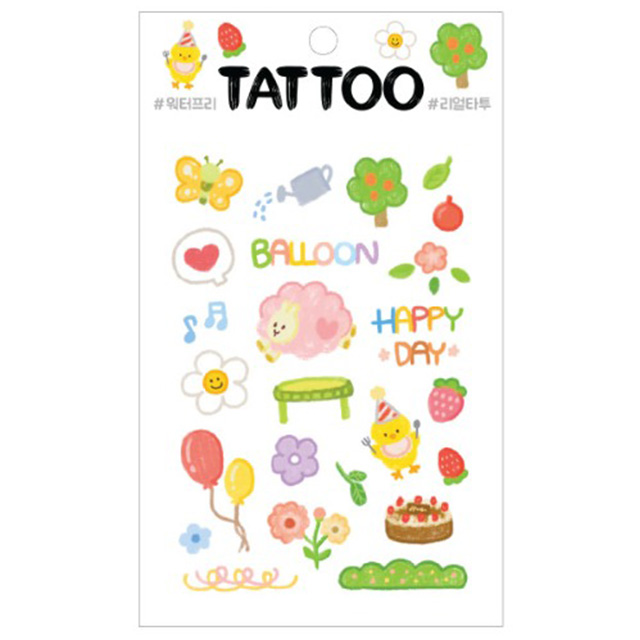 Tiny Tattoo Sticker –Happy Day