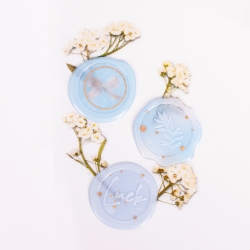 Sealing Wax sticker_Milky Blue