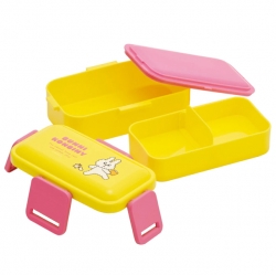Bunny Conbini Dome-Shaped 1-Tier 4-Point Lock Lunch Box 530ml