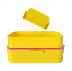 Bunny Conbini Dome-Shaped 1-Tier 4-Point Lock Lunch Box 530ml