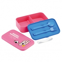 Bunny Conbini Large 1-Tier Lunch Box 1000ml (Includes Spoon and Fork)