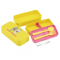 Bunny Conbini Large 2-Tier Lunch Box 1000ml (Includes Spoon and Fork)