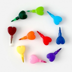 Heart Locket 10 Colored Pencils