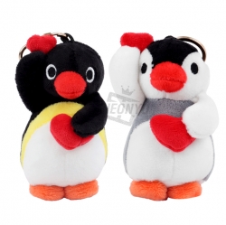Pingu Double Heart Bag Charm 10cm