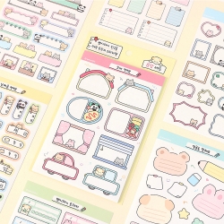 Tiny Friends Memo Faux Paper Sticker Pack (Set of 8)