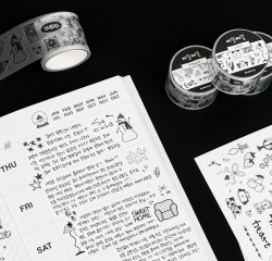 Wobbly Doodle Kiss-Cut Masking Tape