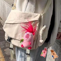 Annoyed Long-Haired Capybara Bag Charm Keyring 1pcs  Random 