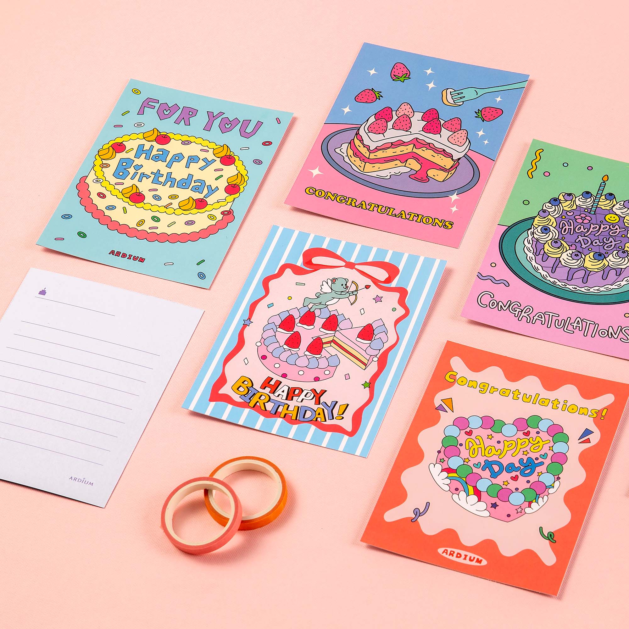 Birthday Message Card Set (11 Designs)