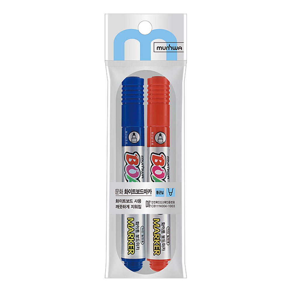 Whiteboard Marker Set Blue Red, 2pcs