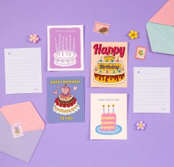 Birthday Message Card Set (11 Designs)