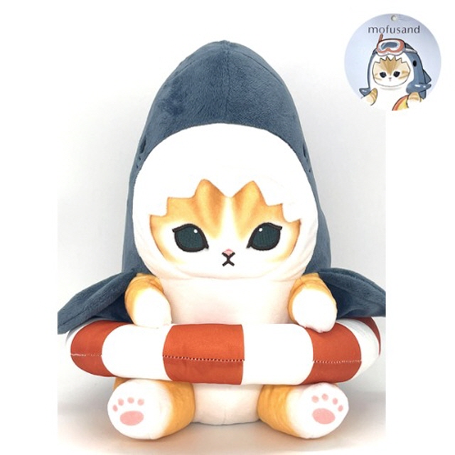 Mofusand Shark Cat Tube BIG Plush 28cm