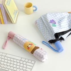 Pink 3-Fold Automatic Umbrella