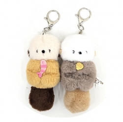 Sea otter brother and sister keychain cookie 10cm