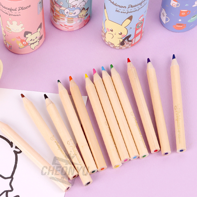 포켓몬 12색 미니 원목 색연필 (랜덤발송)