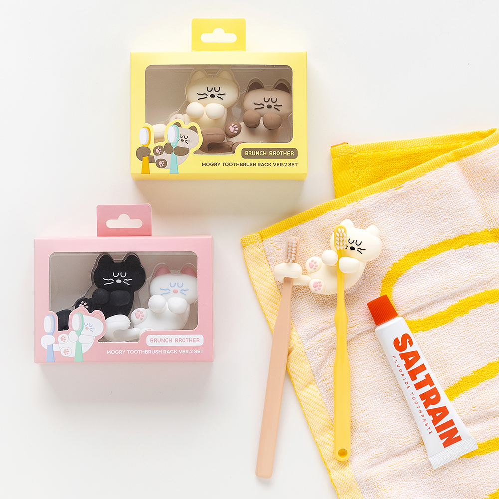 Brunch Brother 모그리 실리콘 칫솔걸이 ver.2 세트