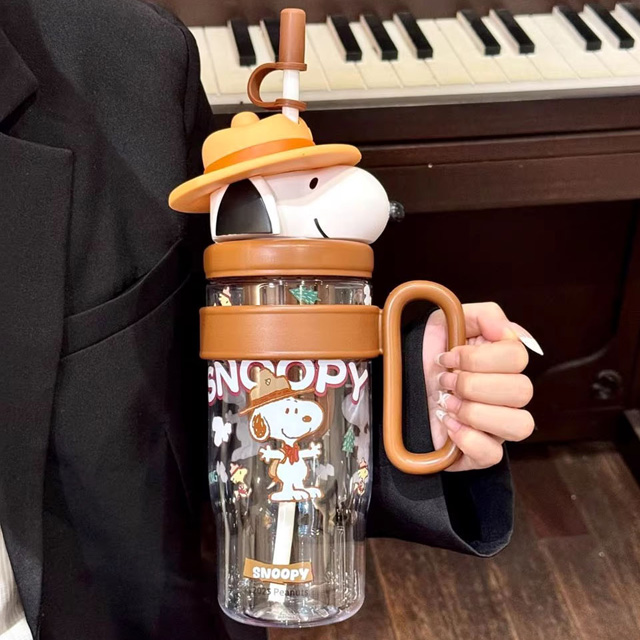 Snoopy 3D Figure Water Bottle 1060ml_Brown