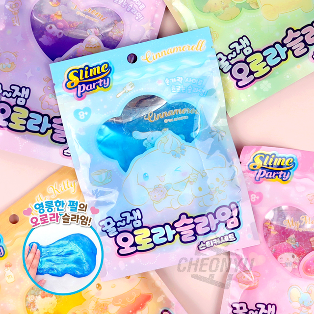 산리오 꿀잼 오로라 슬라임 스티커세트 (랜덤발송)