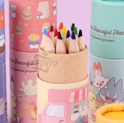 Pokémon 12-Color Mini Wooden Colored Pencils, Random