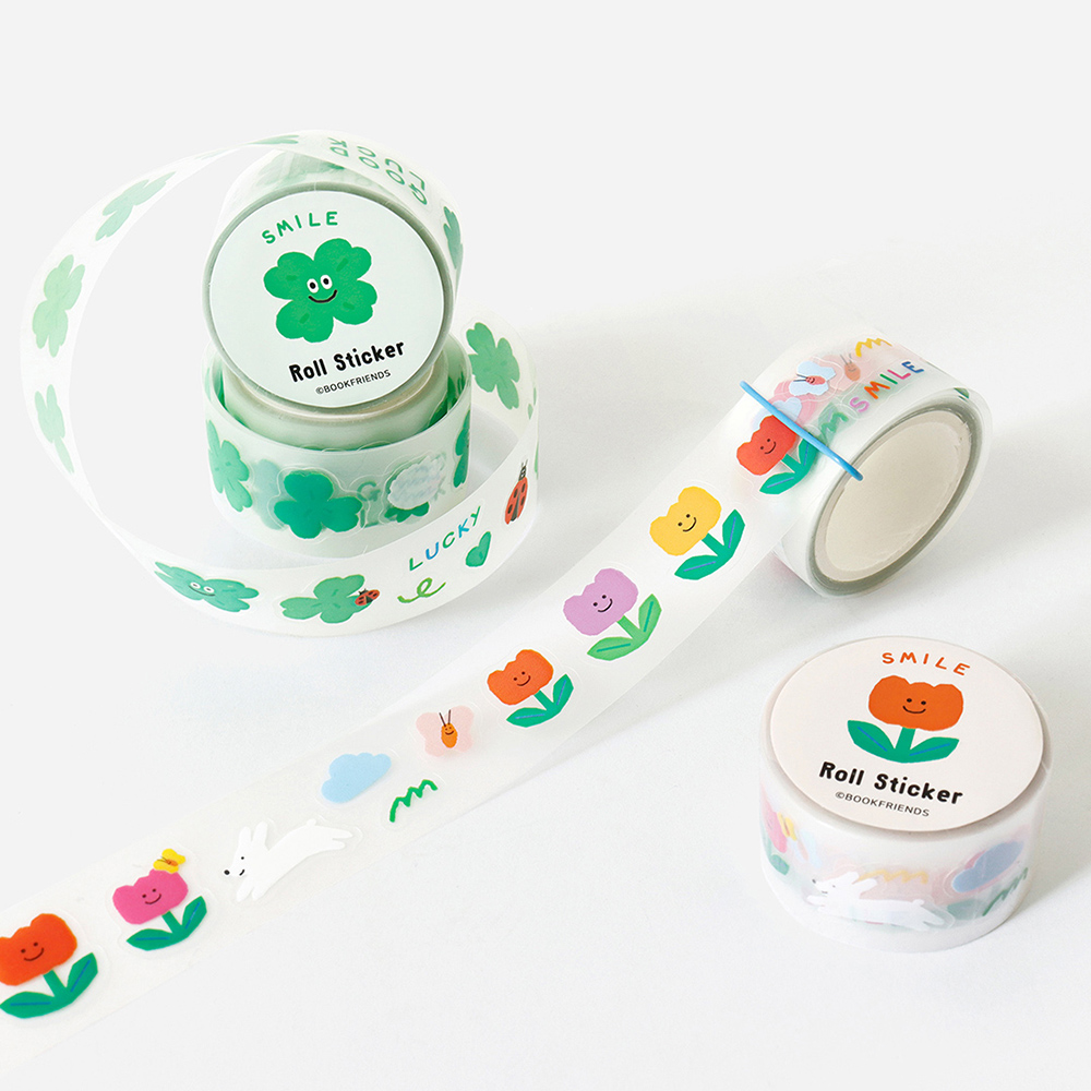 스마일 롤 스티커