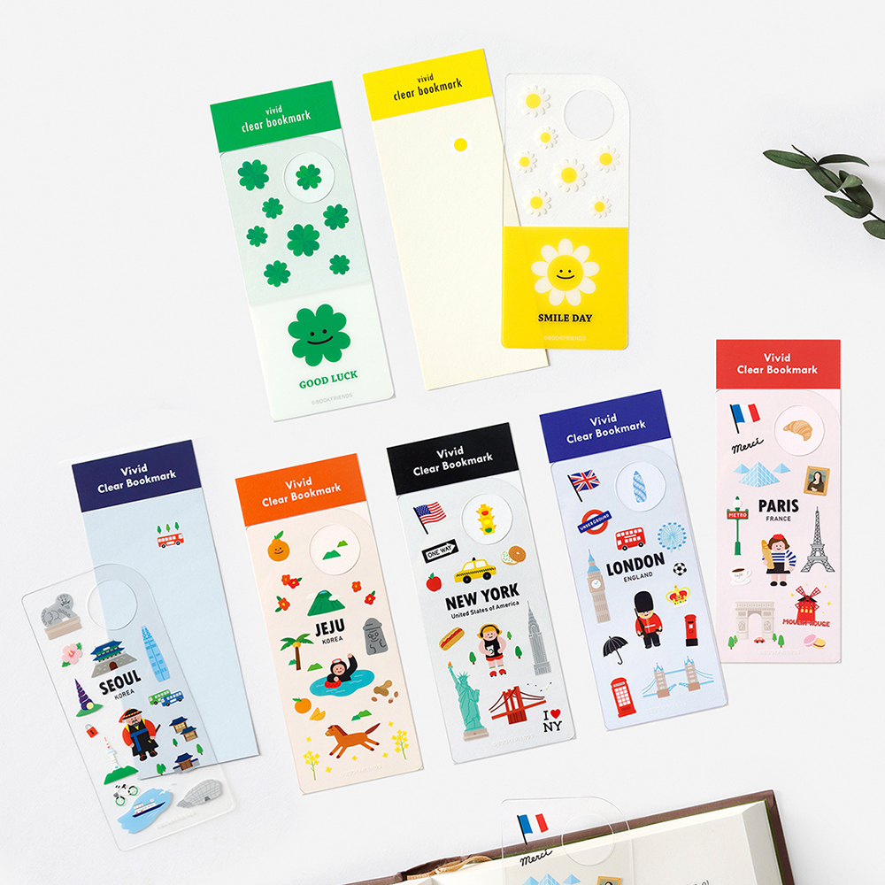 비비드 투명 책갈피