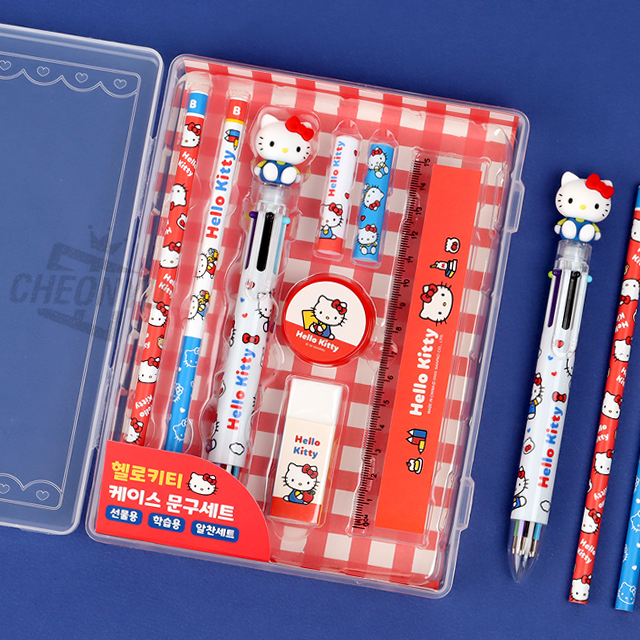 헬로키티 케이스 문구세트