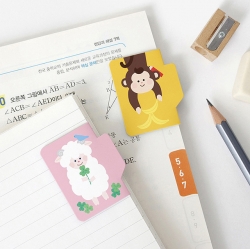 12 Animal Index Magnetic Bookmarks