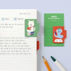12 Animal Index Magnetic Bookmarks
