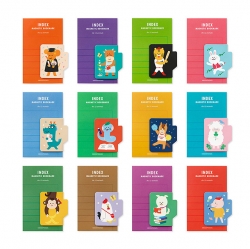 12 Animal Index Magnetic Bookmarks