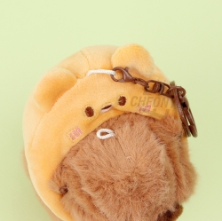 Neck Hooded Big Capybara Plush Keyring, Random 