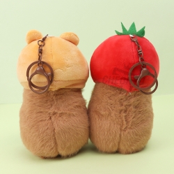 Neck Hooded Big Capybara Plush Keyring, Random 