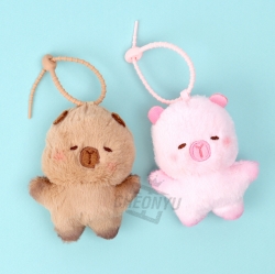 Baby Capybara Plush Keyring, Random 