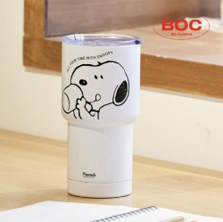 Snoopy Double Vacuum Stainless Steel Large Capacity Tumbler 600 ml