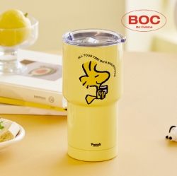 Snoopy Double Vacuum Stainless Steel Large Capacity Tumbler 600 ml