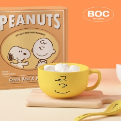Snoopy cereal bowl spoon set