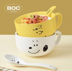 Snoopy cereal bowl spoon set