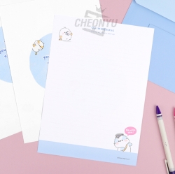 Long tail-tit Giving Heart Letter Paper with Envelop Set 