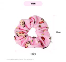 Crayon Shin-chan Pattern Scrunchie - Pink