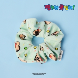 Crayon Shin-chan Pattern Scrunchie - Mint