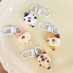Petite Cat Donut Keyring, Random