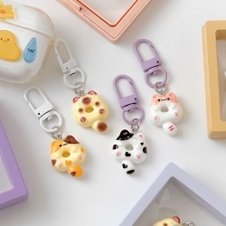 Petite Cat Donut Keyring, Random
