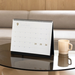 golden holiday desk calendar XL 2026
