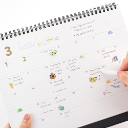 golden holiday desk calendar XL 2026