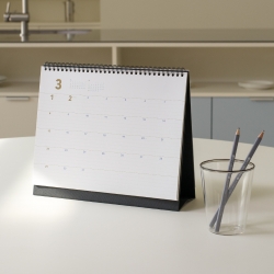 golden holiday desk calendar XL 2026