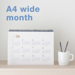 2nd planner A4 wide monthly 2026