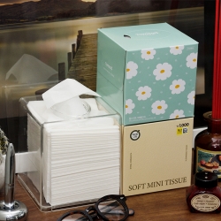 Square Transparent Clear Acrylic Tissue Case Tissue Cover