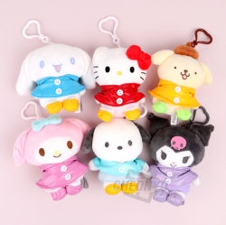 Sanrio Rain Coat Keychain 13cm 