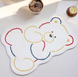 Bear Cat White Foot Mat