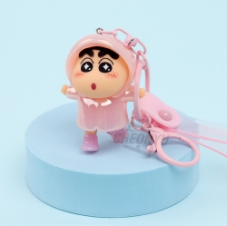 Crayon Pastel Raincoat Figure Keyring